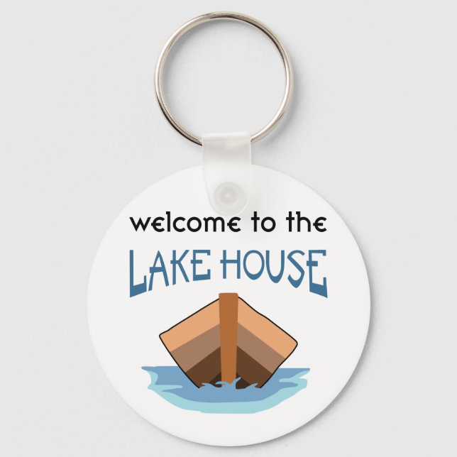 Welcome to the Lake House Key Ring (Front)