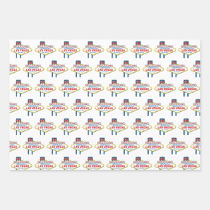 Welcome to the Las Vegas Sign Wrapping Paper Sheet