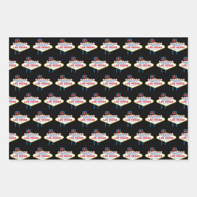 Welcome to The Las Vegas Sign Wrapping Paper Sheet (Front)