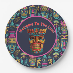 Welcome To The Luau  Paper Plate