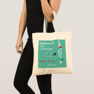 Welcome To The Maldives Destination Wedding Tote Bag