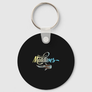 Welcome To The Maldives Whale Shark Vacation Souve Key Ring