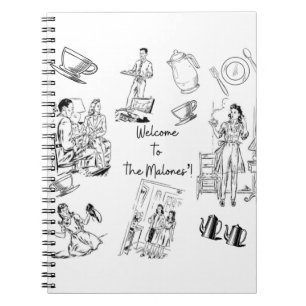 Welcome to the Malones! Classic 1950s Family! Notebook