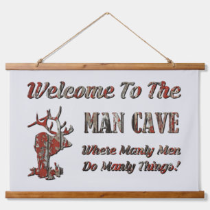 WELCOME TO THE MAN CAVE... HANGING TAPESTRY