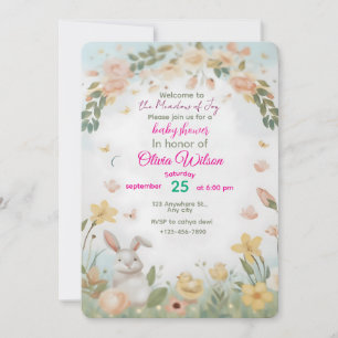 Welcome to the Meadow of Joy” – Baby Shower Invita Invitation