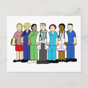 Welcome to the Medical Team, Cartoon. Postcard