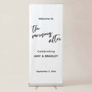Welcome to The Morning After Casual Handwriting Retractable Banner