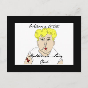 Welcome to the Mother in Law Club Advice Postcard