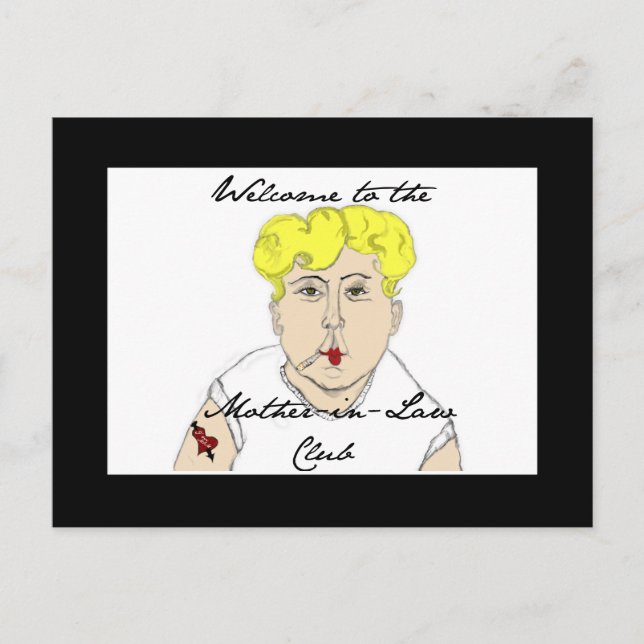 Welcome to the Mother in Law Club Advice Postcard (Front)