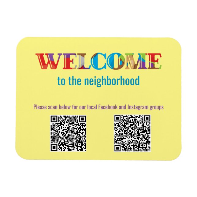 WELCOME to the Neighbourhood  Magnet (Horizontal)
