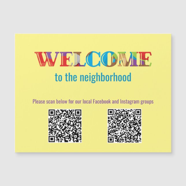 WELCOME to the Neighbourhood Mailable Magnet (Front)
