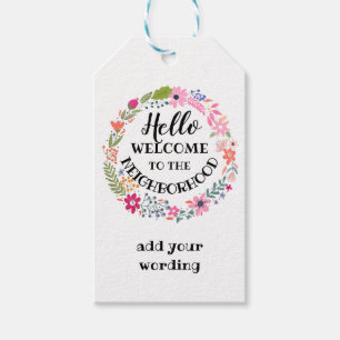 welcome to the neighbourhood new home note card gift tags