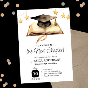 Welcome to the Next Chapter Graduation Party  Invitation