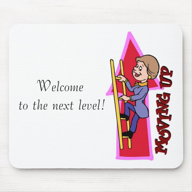 Welcome  to the next level! mouse mat (Front)