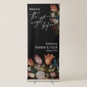 Welcome to The Night Before, Dutch Painted Flowers Retractable Banner