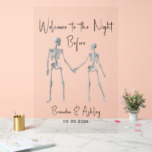 Welcome to the Night Before Rehearsal Dinner Black Acrylic Sign