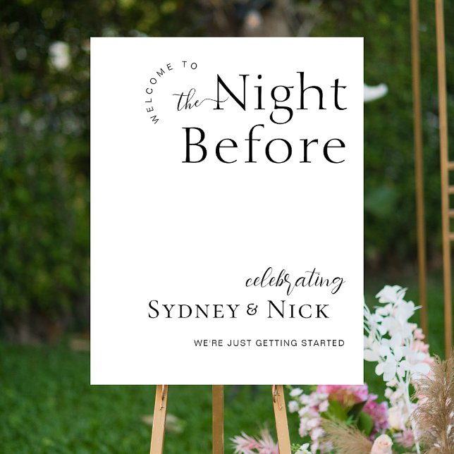 Welcome To The Night Before Rehearsal Dinner Sign (Creator Uploaded)