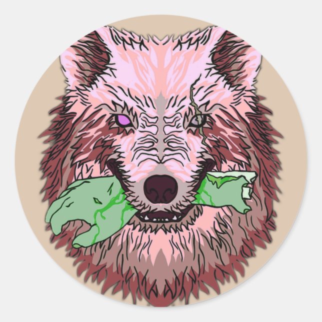 welcome to the nightmare classic round sticker (Front)