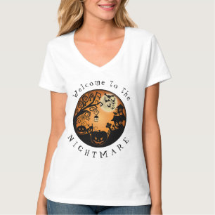 Welcome to the Nightmare Halloween Pumpkin Custom T-Shirt