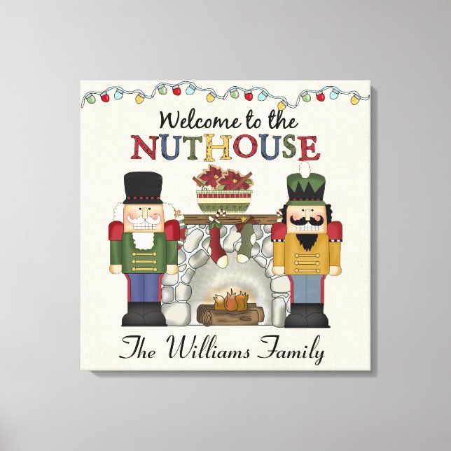 Welcome to the NUTHOUSE Personalised Canvas Print (Front)