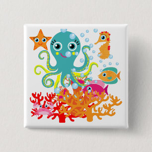 Welcome to the Ocean 15 Cm Square Badge