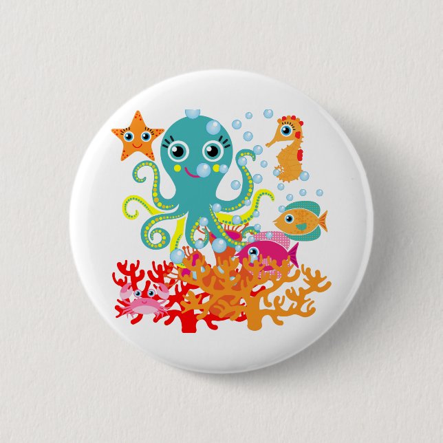 Welcome to the Ocean 6 Cm Round Badge (Front)