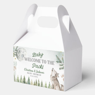 Welcome to the Pack Forest Wolf Baby Favor Box