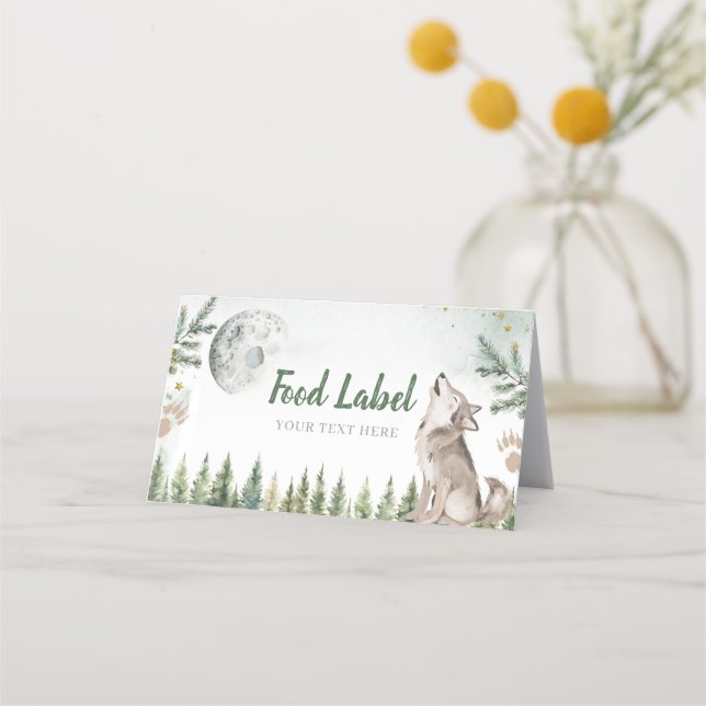 Welcome to The Pack Forest Wolf Food Label Appointment Card (Front)