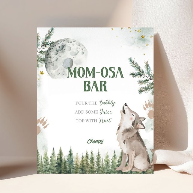 Welcome to The Pack Forest Wolf Momosa Bar Poster (Creator Uploaded)