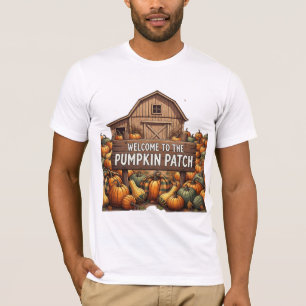 Welcome to the Pumpkin Patch Rustic Fall Illustrat T-Shirt