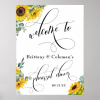 Welcome to The Rehearsal Dinner Watercolor Floral