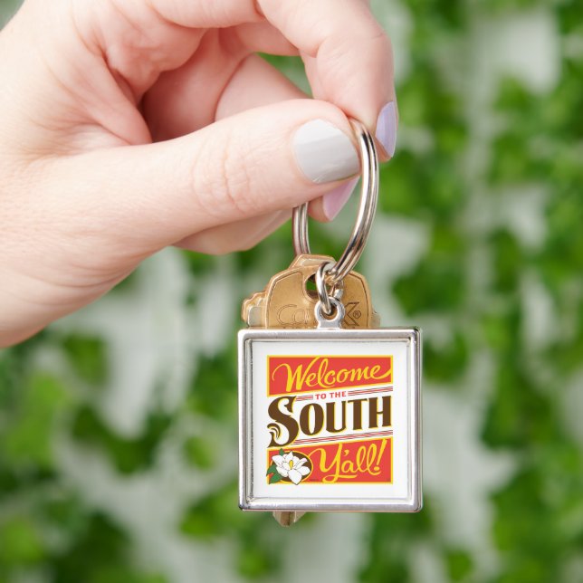 Welcome To The South Y'all Key Ring (Hand)
