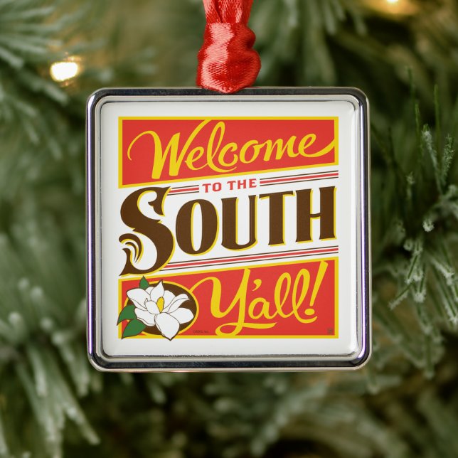 Welcome To The South Y'all Metal Tree Decoration (Tree)