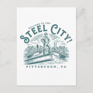 Welcome to the Steel City Pittsburgh City PA Postcard