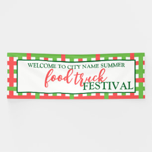 Welcome to the Summer Food Truck Festival Custom Banner