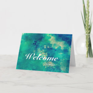 Welcome To The Team Blue Background Card