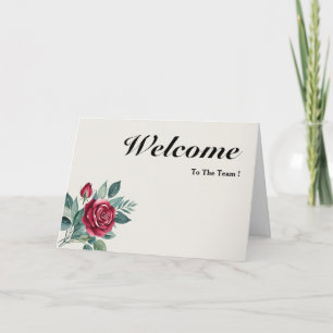 Welcome To The Team Card
