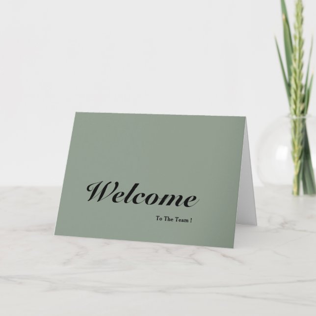 Welcome To The Team  Card (Front)