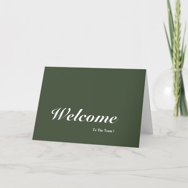 Welcome To The Team  Card (Front)