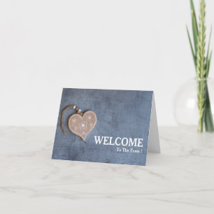 Welcome To The Team Chalkboard Heart Postcard