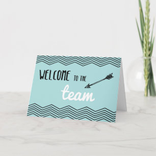 Welcome to the Team, Employee, Teal with Chevron S Card
