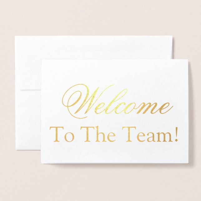 Welcome To The Team Foil Card (Front With Envelope)