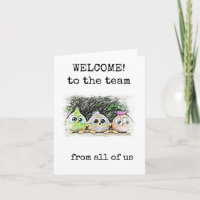 Welcome to the Team, From All of Us, New Job Card
