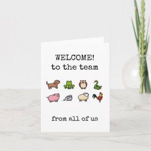 Welcome to the Team, From All of Us, New Job Card