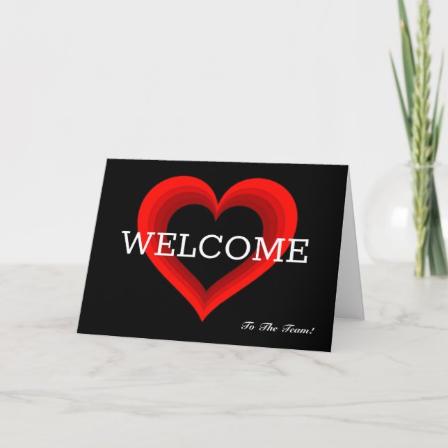 Welcome To The Team Green Floral Postcard (Front)