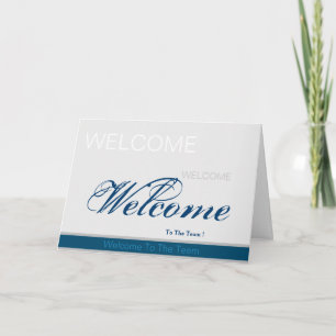 Welcome To The Team Grey Blue Badge Card