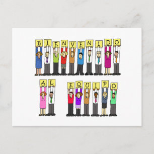 Welcome To the Team in Spanish Postcard