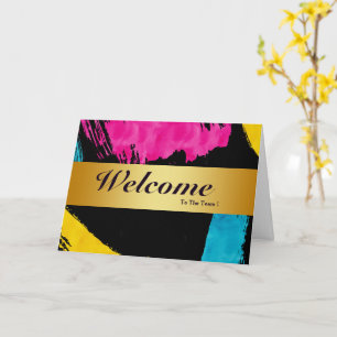 Welcome To The Team Minimal Gold Bladge Card