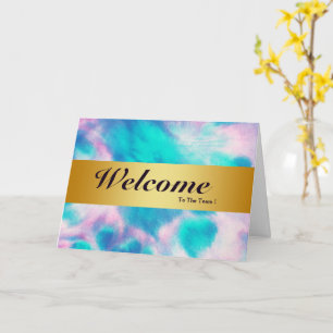 Welcome To The Team Minimal Gold Bladge Card