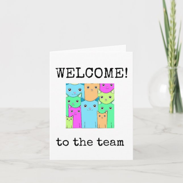 Welcome to the Team, New Employee Card (Front)